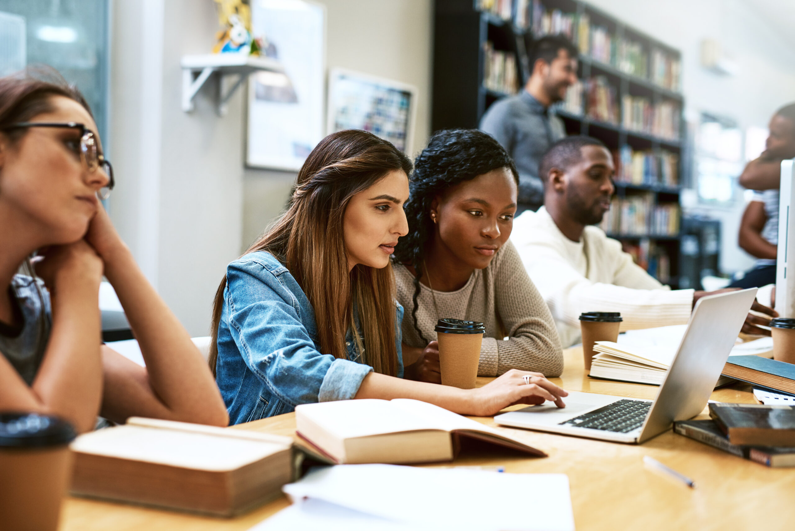 student on library discount bus trip